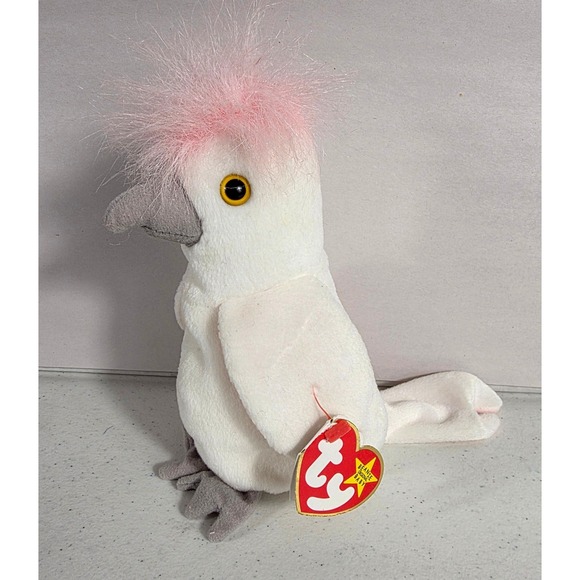 Rare Ty Beanie Baby KuKu Cockatoo Bird Plush Toy January 5 1997 Rare - Picture 4 of 8